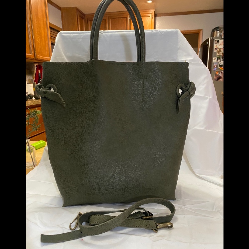 Large, green Deux Lux purse